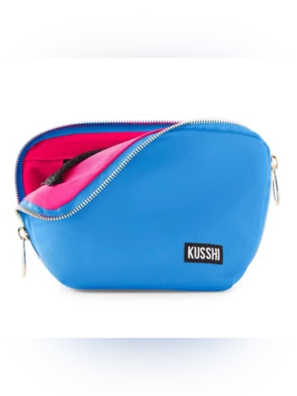 Kusshi Blue and Pink Everyday Makeup Bag